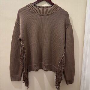 YFB Light Brown Fringe Sweater